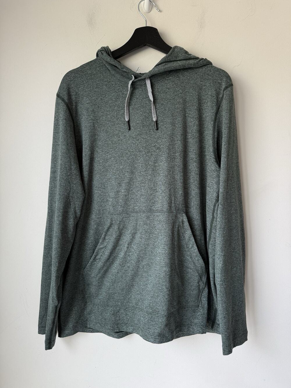 Lululemon Soft Jersey Hoodie Large Green Pullover Athletic LM3EXOS Sweatshirt